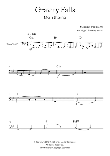 Gravity Falls (main Theme) (arr. Levy Nunes)