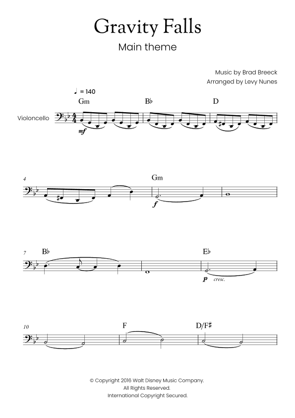 Gravity Falls (main Theme) (arr. Levy Nunes)