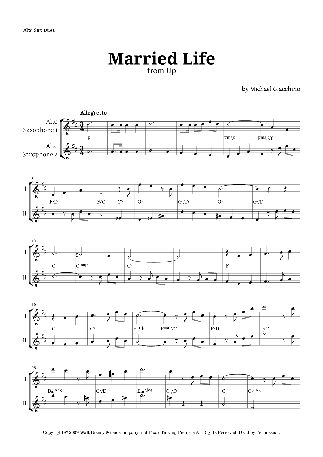Married Life (arr. Langanho)