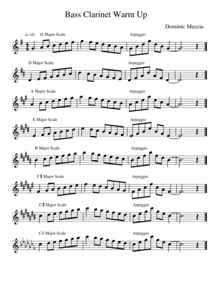 Bass Clarinet Warm Up