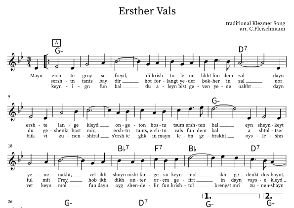 Ershter Vals (arr. Christoph Fleischmann)