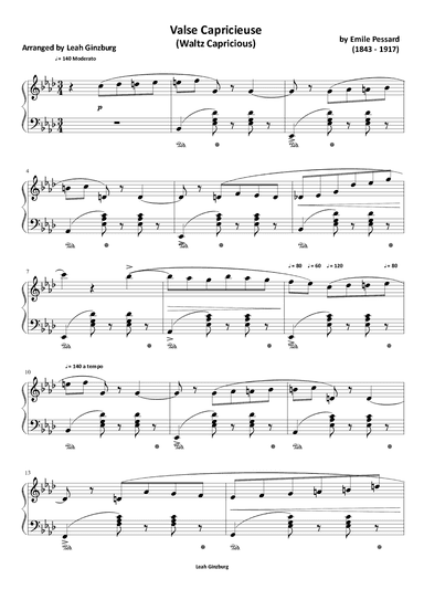 Valse Capricieuse by Emile Pessard (arr. Leah Ginzburg)