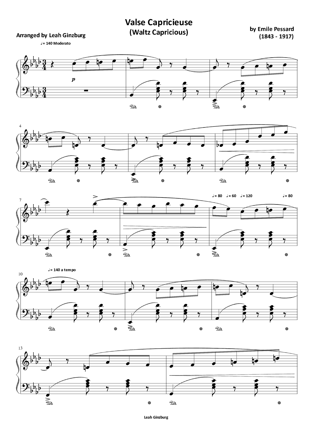 Valse Capricieuse by Emile Pessard (arr. Leah Ginzburg)
