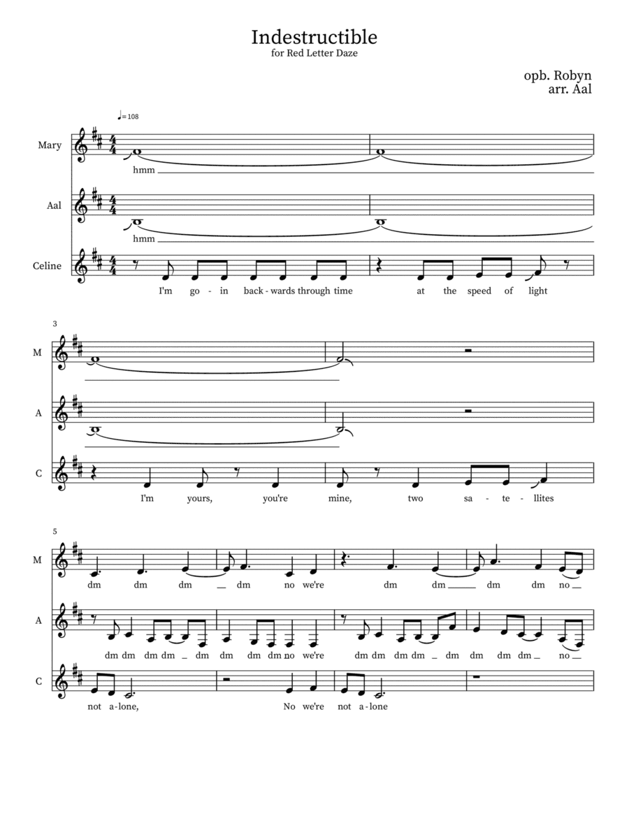 Indestructible (arr. Aaliyah Bancod)