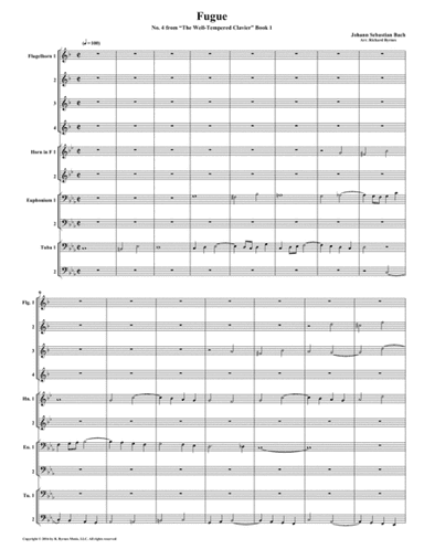 Fugue 04 from Well-Tempered Clavier, Book 1 (Conical Brass Choir) (arr. Richard Byrnes)