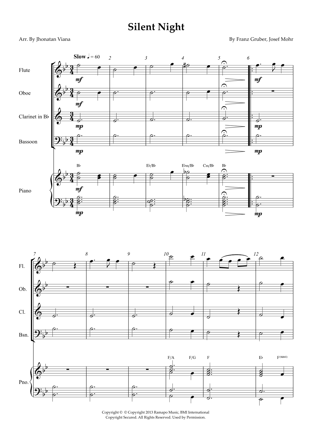 Silent Night (arr. Jhonatan Lucio Viana)