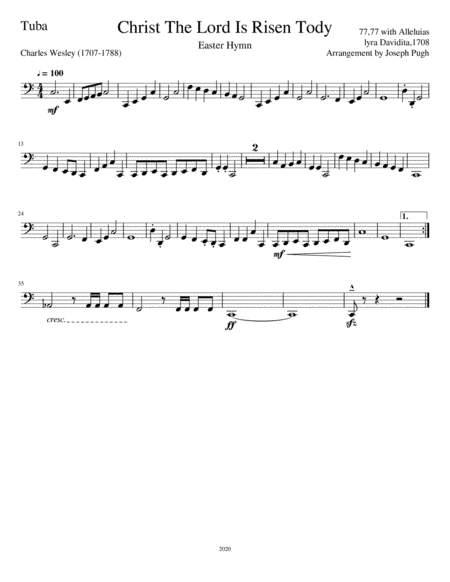 Christ The Lord Is Risen Today (arr. Joseph Pugh)