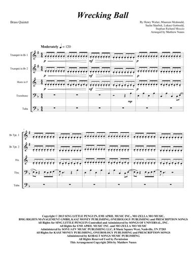 Wrecking Ball (arr. Matthew Nunes)