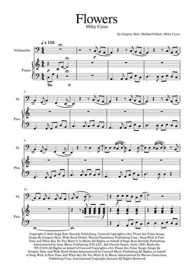 Flowers (arr. Golden Skull Editions)