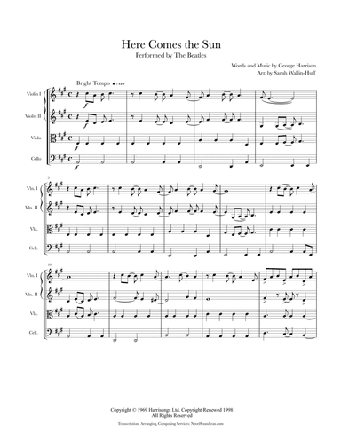 Here Comes The Sun (arr. Sarah Wallin Huff)