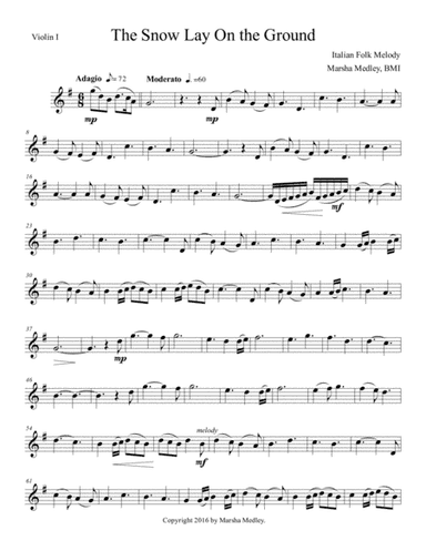 The Snow Lay On the Ground Set of Parts (arr. Marsha Medley)