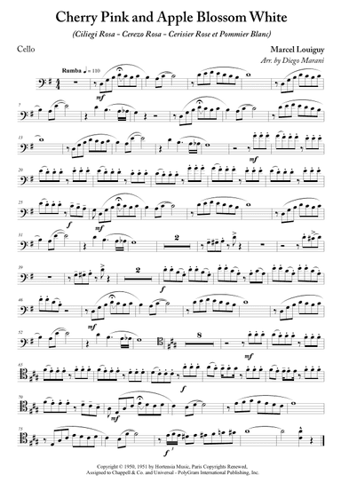 Cherry Pink And Apple Blossom White (arr. Diego Marani)