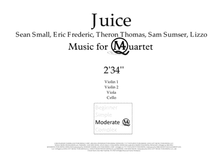 Juice (arr. Music4Quartet)