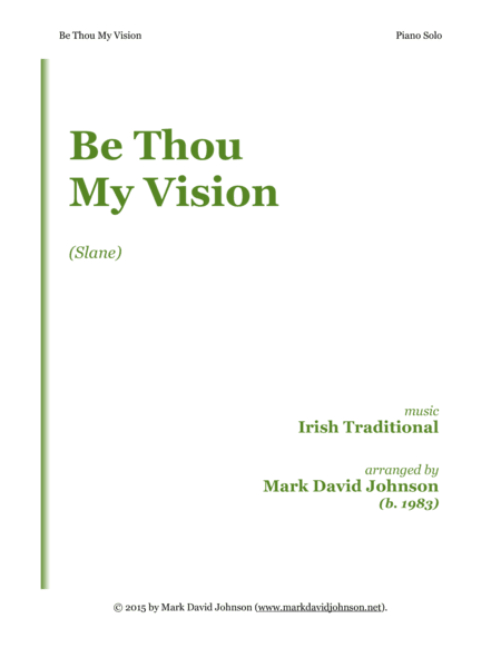 Be Thou My Vision (arr. Mark David Johnson)