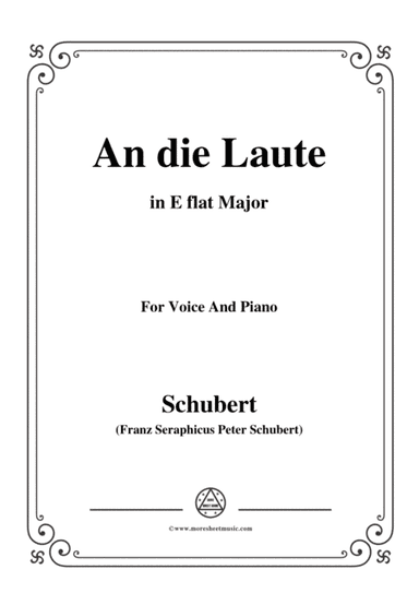 Schubert-An die Laute,Op.81 No.2,in E flat Major,for Voice&Piano (arr. MSM)