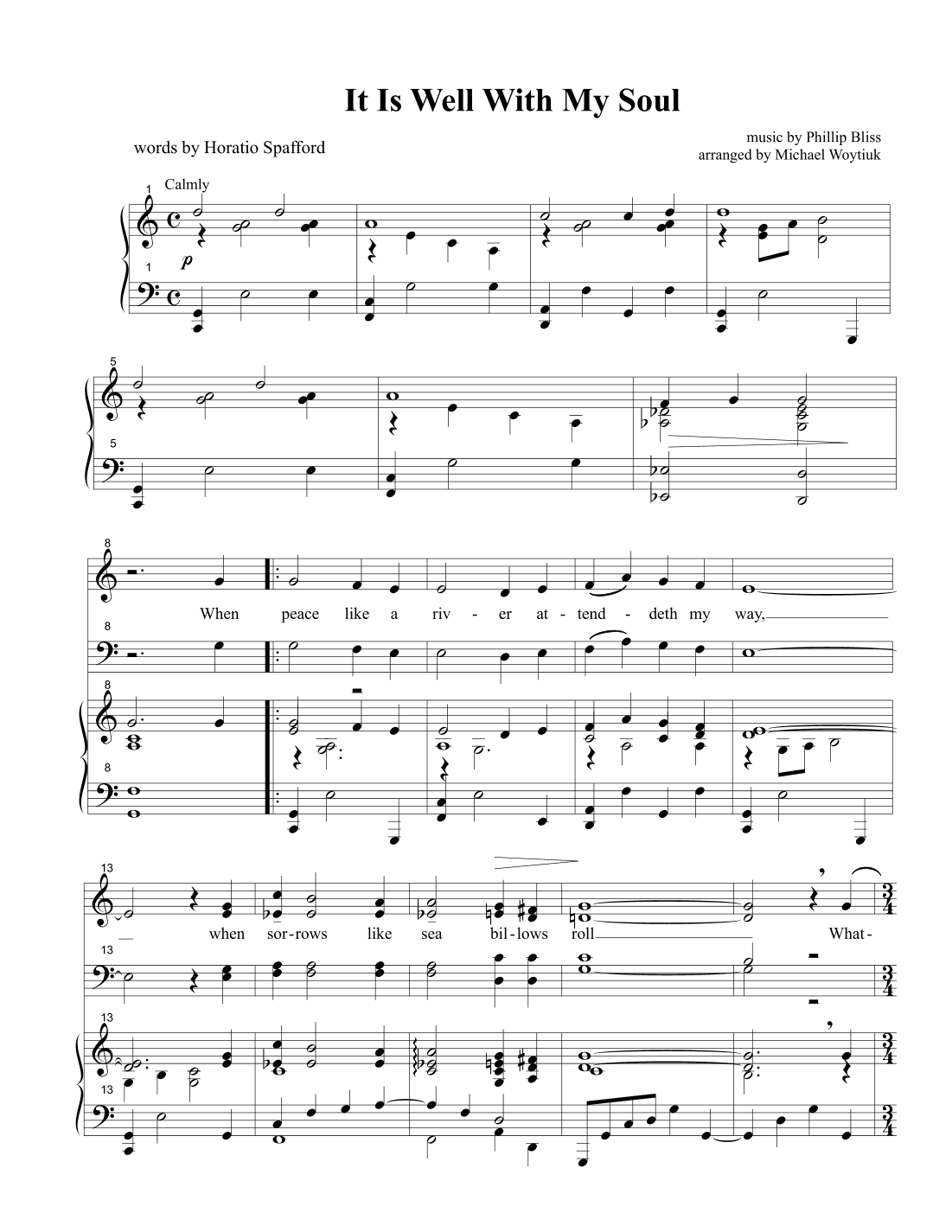 It Is Well With My Soul (arr. Michael Woytiuk)