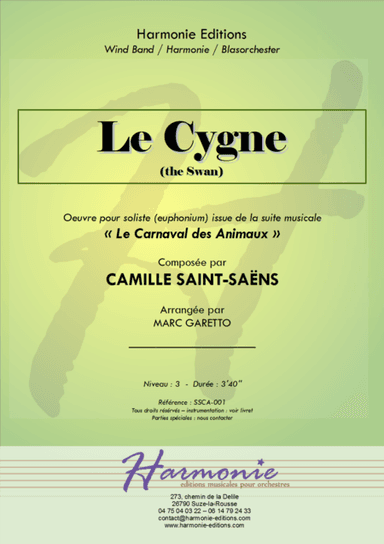 Le Cygne (The Swan) - Carnaval des Animaux (carnival of the animals) (arr. Marc GARETTO)