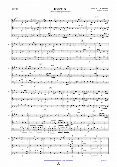 Overture (Music for the Royal Fireworks) (arr. Josef STASTNY)