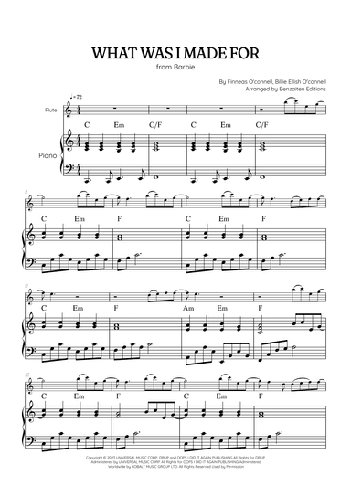 What Was I Made For? (arr. Benzaiten Editions)