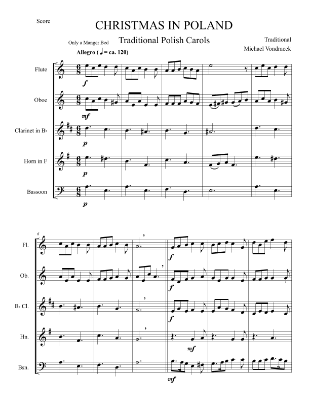 CHRISTMAS IN POLAND (arr. Michael Vondracek)