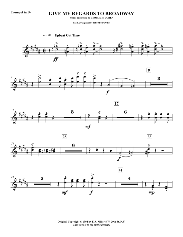 Give My Regards To Broadway (arr. Jeffrey Bowen)