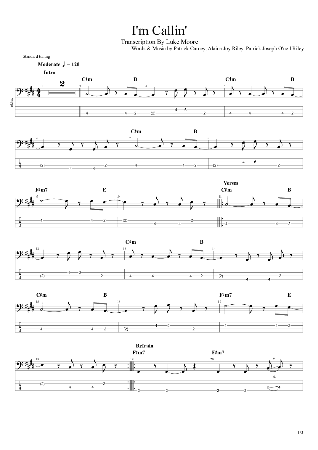 I'm Callin' (arr. Luke Moore)