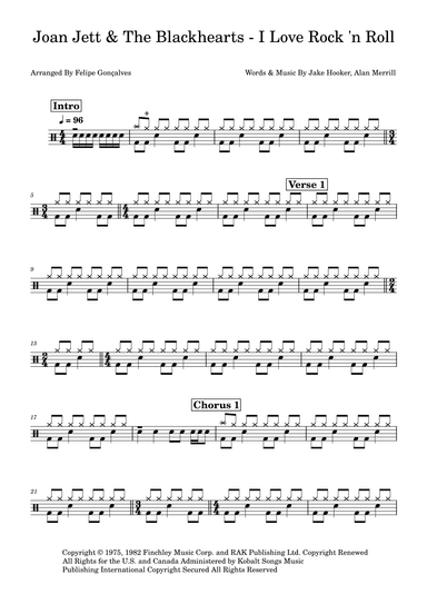 I Love Rock 'n Roll (arr. Felipe Gonçalves)