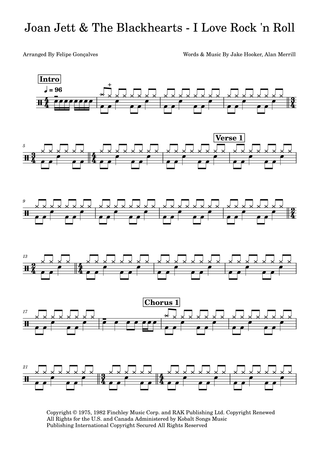 I Love Rock 'n Roll (arr. Felipe Gonçalves)