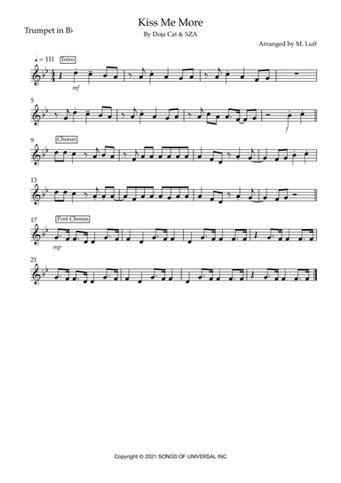 Kiss Me More (arr. Matt Luff)