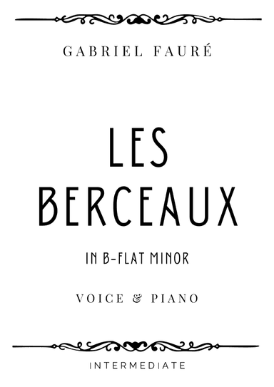 Fauré - Les Berceaux in B-flat minor - Intermediate (arr. Piacere Music Sheets)