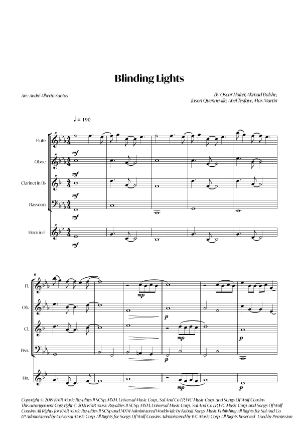Blinding Lights (arr. André Alberto Santos)
