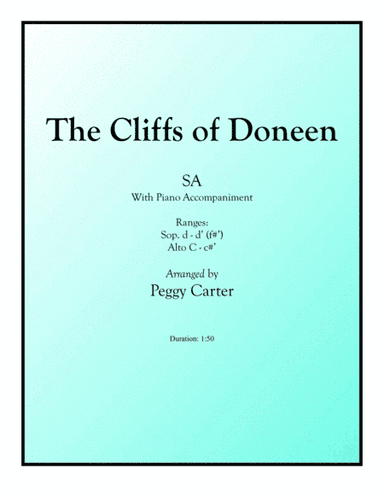 The Cliffs Of Doneen (Irish Trad.) SA (arr. Peggy Carter)