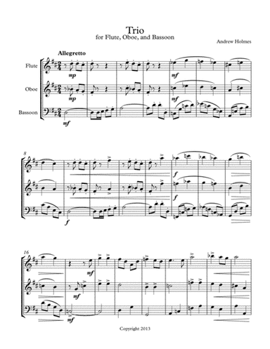 Trio for Flute, Oboe, and Bassoon