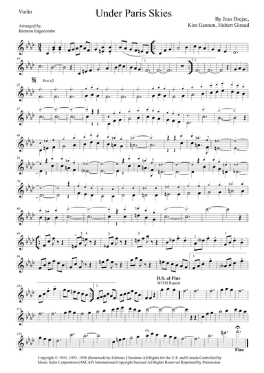 Under Paris Skies (arr. Brenton Edgecombe)