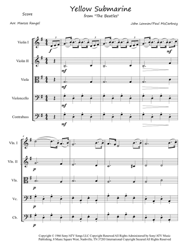 Yellow Submarine (arr. Marcos Rangel)