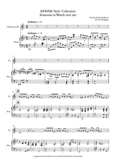 Someone To Watch Over Me (arr. Kevin P Holdgate)