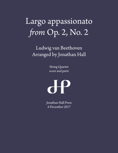 Beethoven: Largo appassionato, Op 2 No 2 (arr. Jonathan Hall)