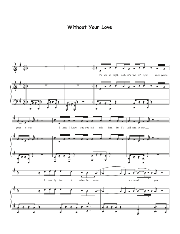 Without Your Love (arr. Biegler)