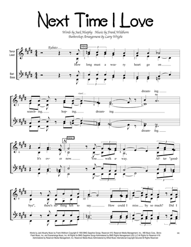 Next Time I Love (arr. Larry Wright)