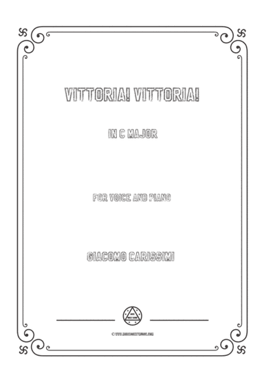 Carissimi-Vittoria! Vittoria! in C Major,for voice and piano (arr. MSM)