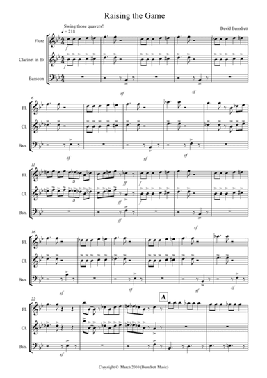 Raising the Game! (jazzy style!) for Wind Trio