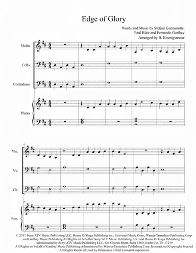 The Edge Of Glory (arr. Brennan Koenigsreuter)