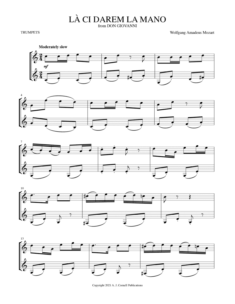 Là ci darem la mano (from Don Giovanni) (arr. Mark Phillips)