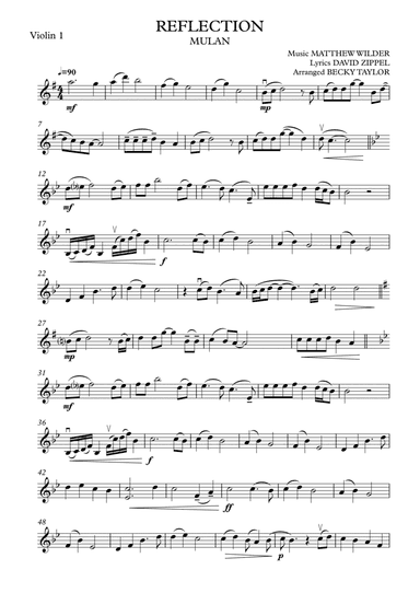 Reflection (arr. Becky Taylor)