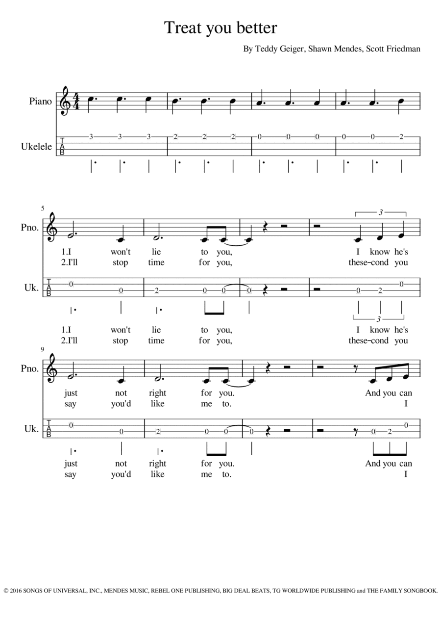 Treat You Better (arr. Manuela Cabral)