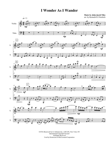 I Wonder As I Wander (arr. Kenneth D. Friedrich)