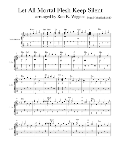 Let All Mortal Flesh Be Silent (arr. Ron k Wiggins)