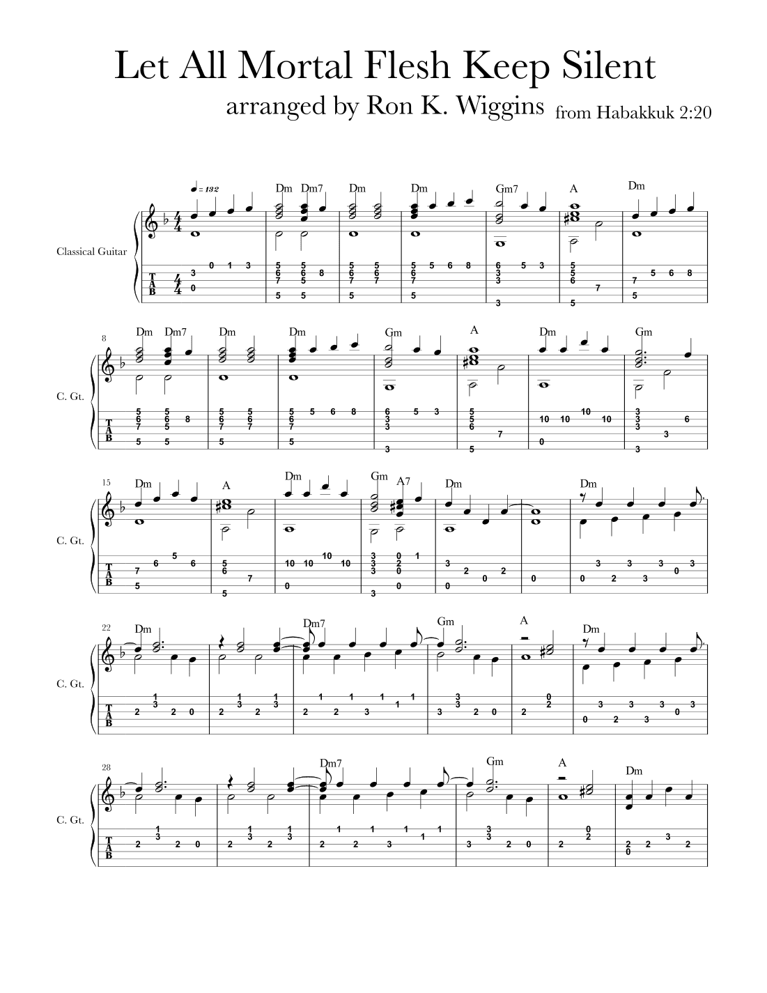 Let All Mortal Flesh Be Silent (arr. Ron k Wiggins)
