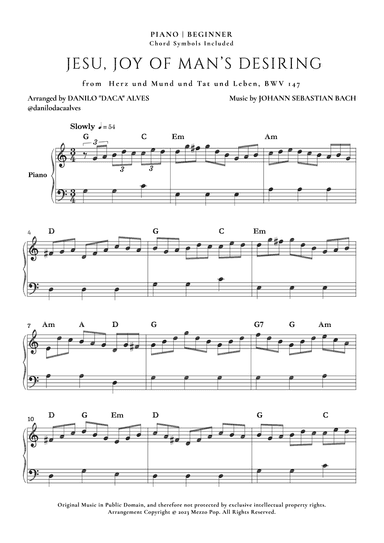Jesu, Joy of Man's Desiring (arr. Danilo "Daca" Alves)