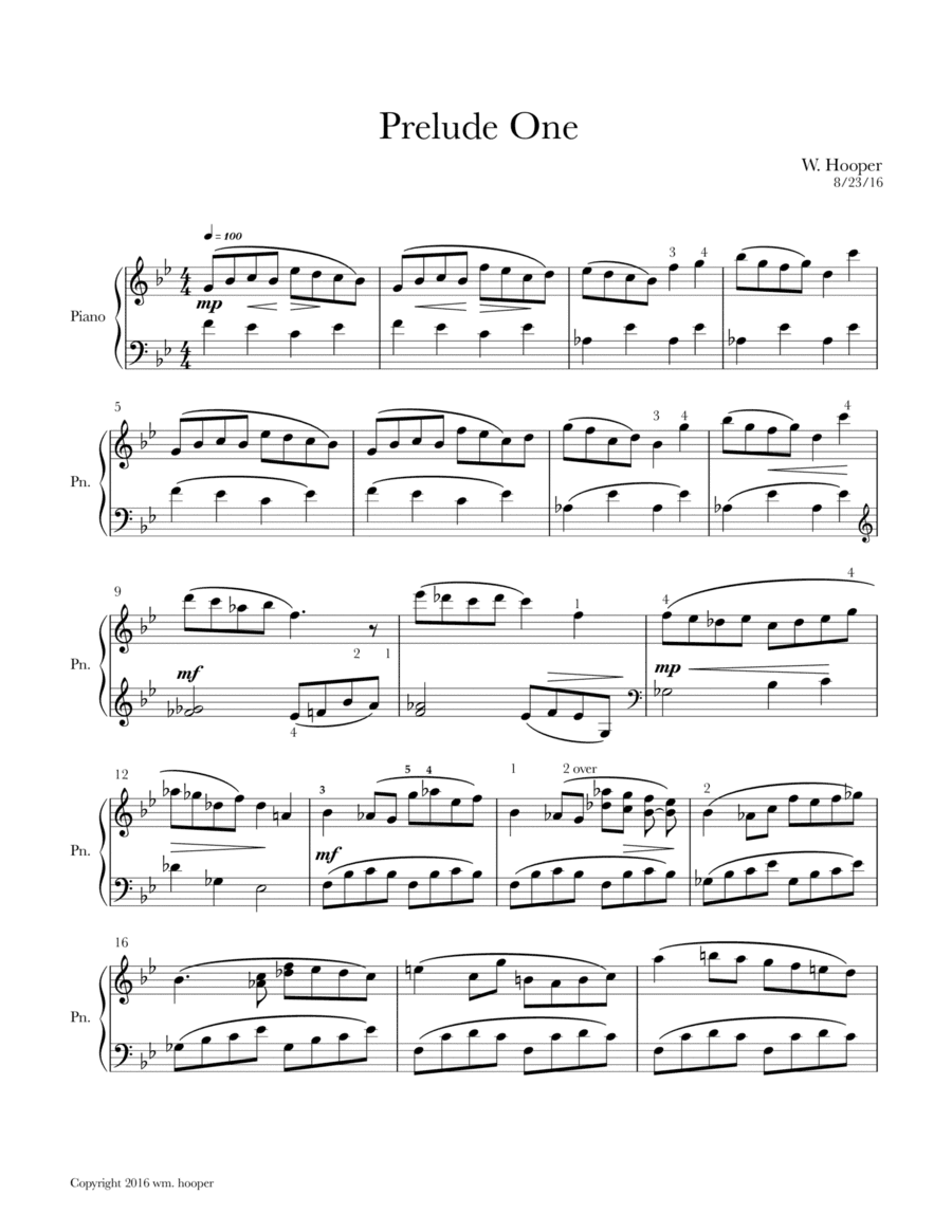 Prelude and Fugue One
